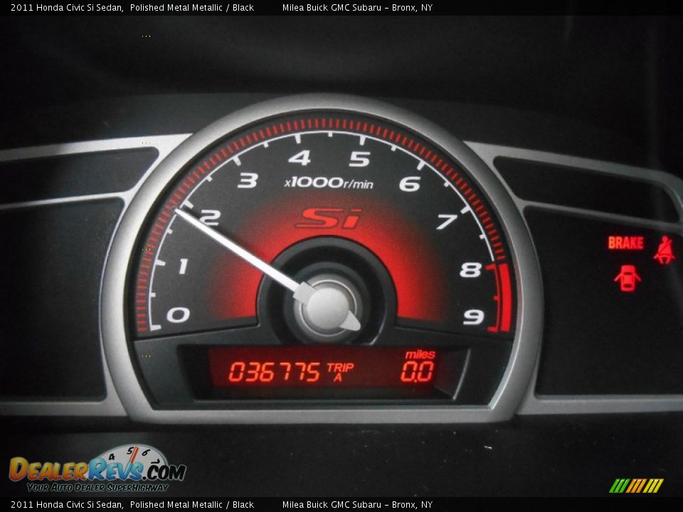 2011 Honda Civic Si Sedan Polished Metal Metallic / Black Photo #10