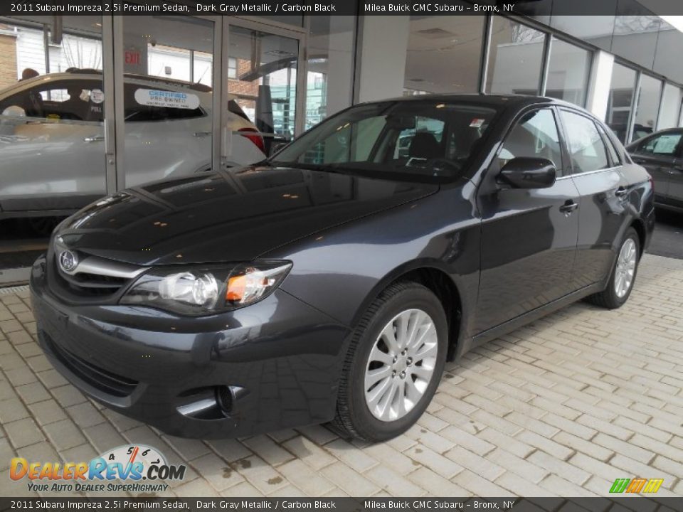 2011 Subaru Impreza 2.5i Premium Sedan Dark Gray Metallic / Carbon Black Photo #1