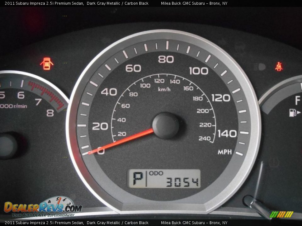2011 Subaru Impreza 2.5i Premium Sedan Dark Gray Metallic / Carbon Black Photo #11