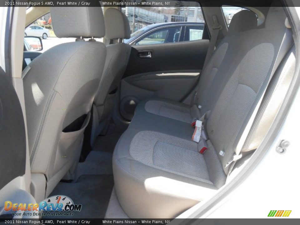 2011 Nissan Rogue S AWD Pearl White / Gray Photo #7