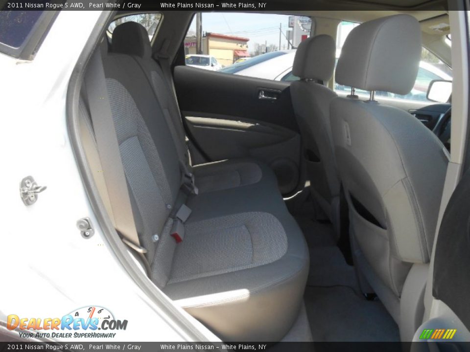 2011 Nissan Rogue S AWD Pearl White / Gray Photo #8