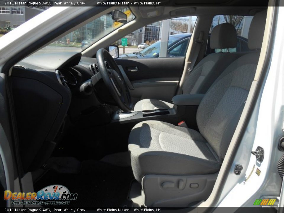 2011 Nissan Rogue S AWD Pearl White / Gray Photo #13