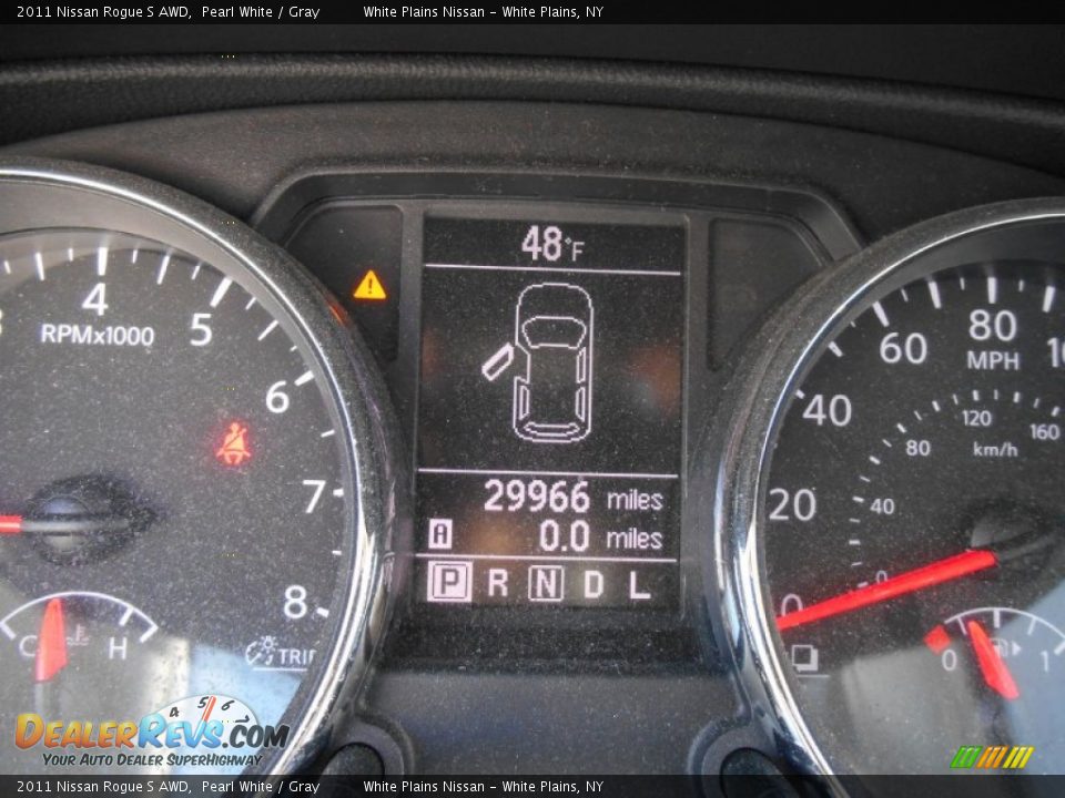 2011 Nissan Rogue S AWD Pearl White / Gray Photo #19
