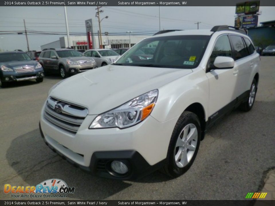 2014 Subaru Outback 2.5i Premium Satin White Pearl / Ivory Photo #3
