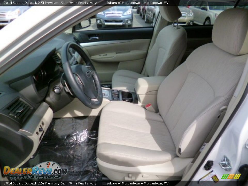 2014 Subaru Outback 2.5i Premium Satin White Pearl / Ivory Photo #7