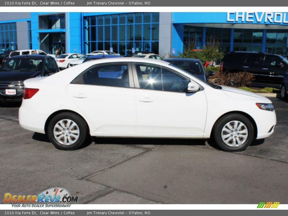 2010 Kia Forte EX Clear White / Coffee Photo #1