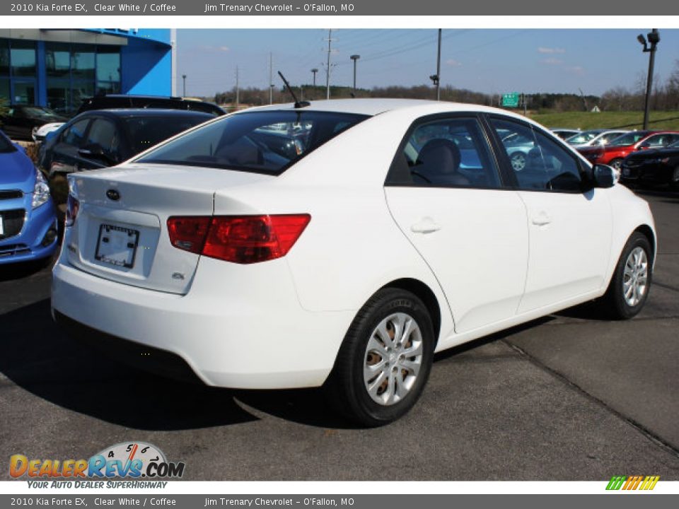 2010 Kia Forte EX Clear White / Coffee Photo #3