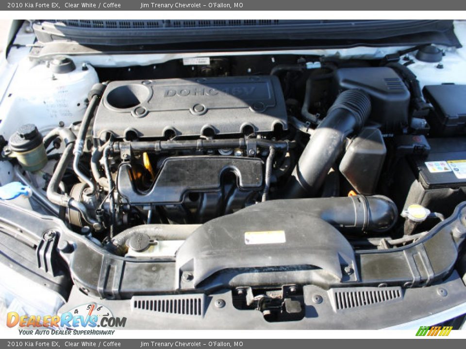 2010 Kia Forte EX Clear White / Coffee Photo #7