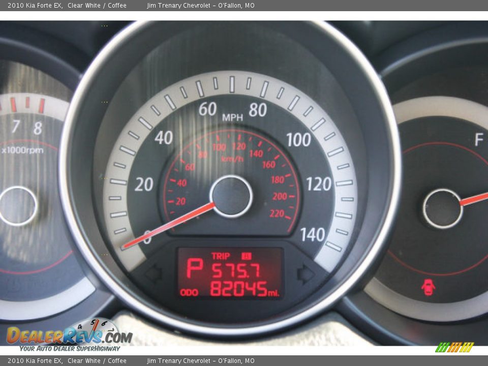 2010 Kia Forte EX Clear White / Coffee Photo #14
