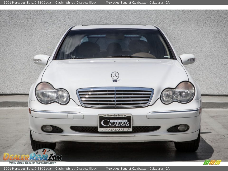 2001 Mercedes-Benz C 320 Sedan Glacier White / Charcoal Black Photo #2