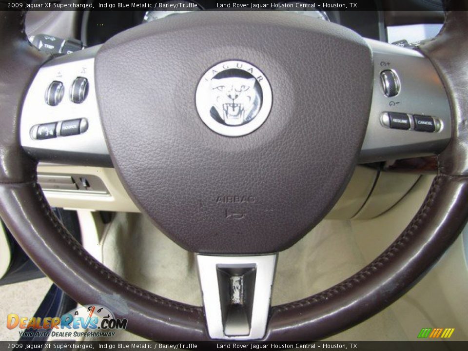 2009 Jaguar XF Supercharged Indigo Blue Metallic / Barley/Truffle Photo #14