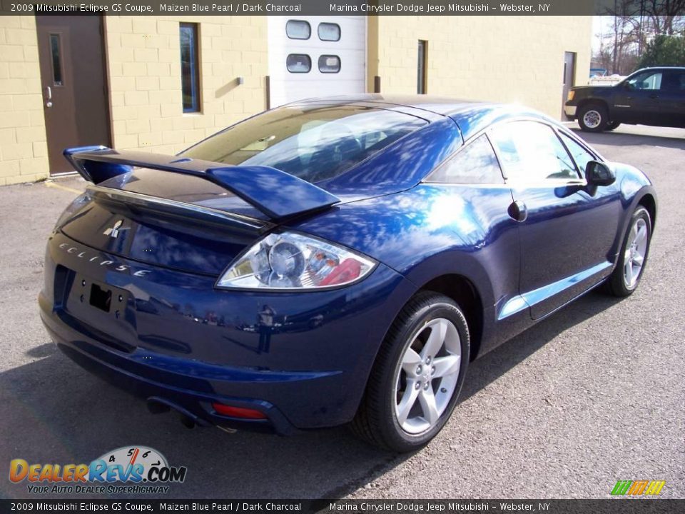 2009 Mitsubishi Eclipse GS Coupe Maizen Blue Pearl / Dark Charcoal Photo #5