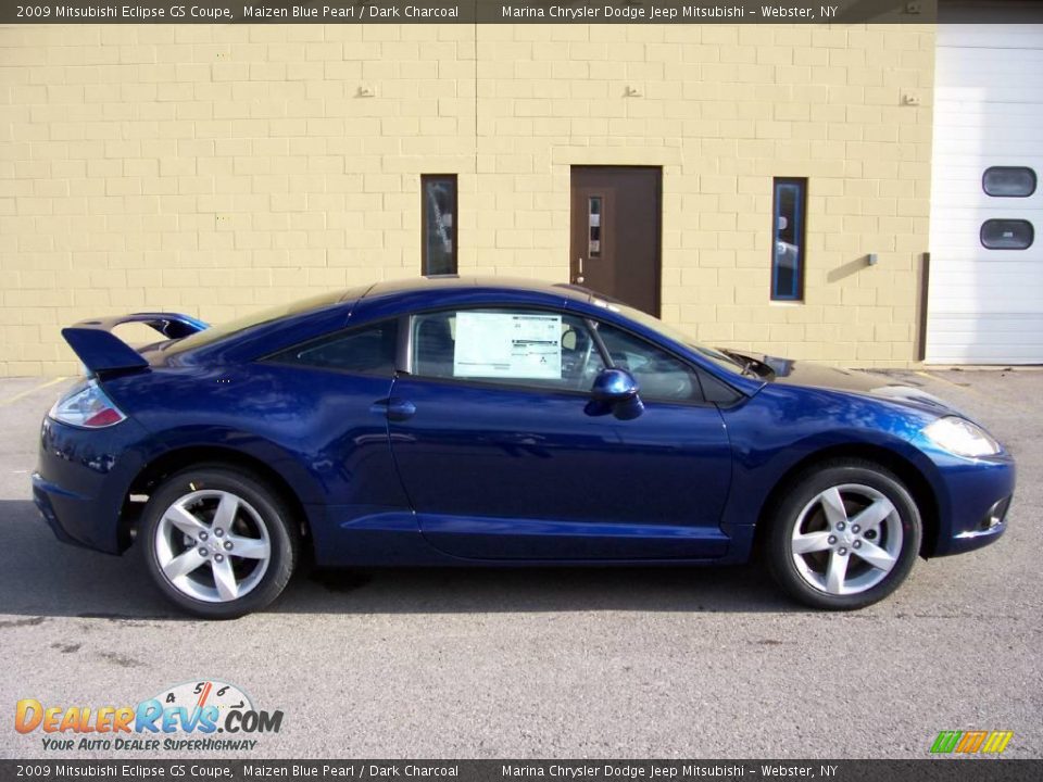 2009 Mitsubishi Eclipse GS Coupe Maizen Blue Pearl / Dark Charcoal Photo #6