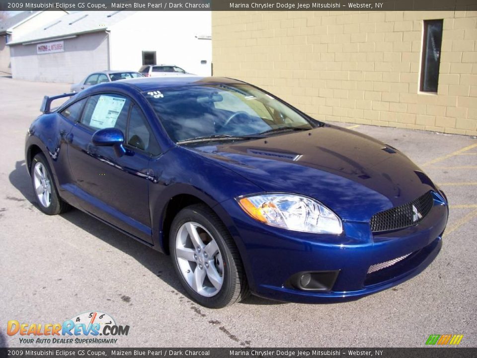 2009 Mitsubishi Eclipse GS Coupe Maizen Blue Pearl / Dark Charcoal Photo #7