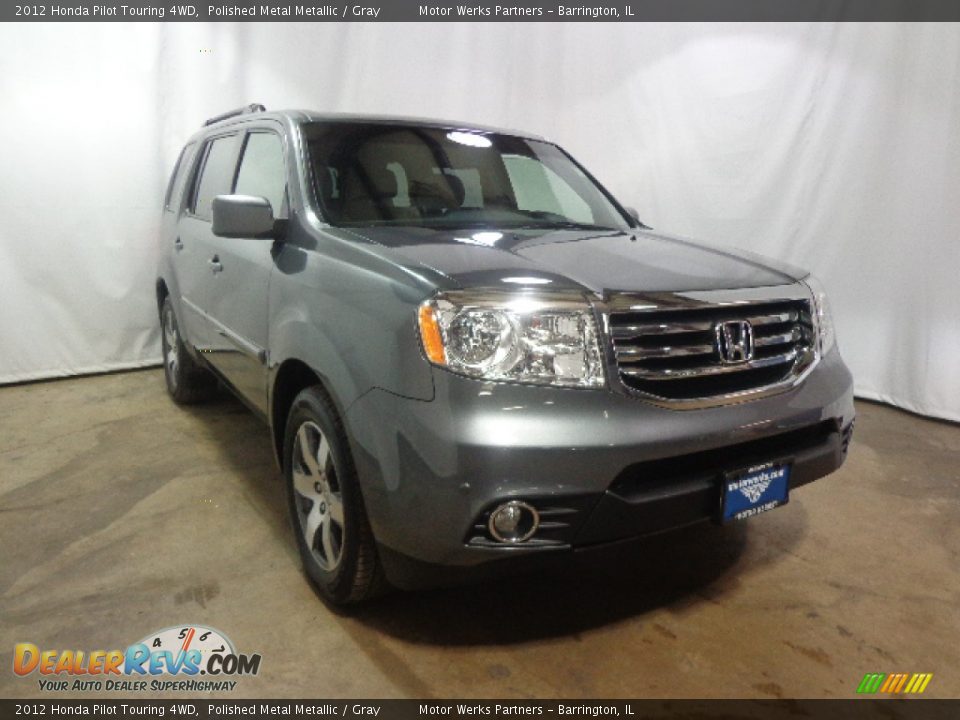 2012 Honda Pilot Touring 4WD Polished Metal Metallic / Gray Photo #2