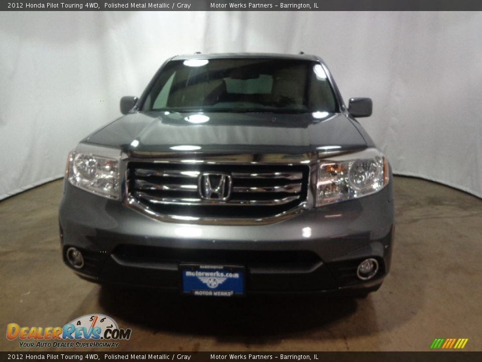2012 Honda Pilot Touring 4WD Polished Metal Metallic / Gray Photo #3