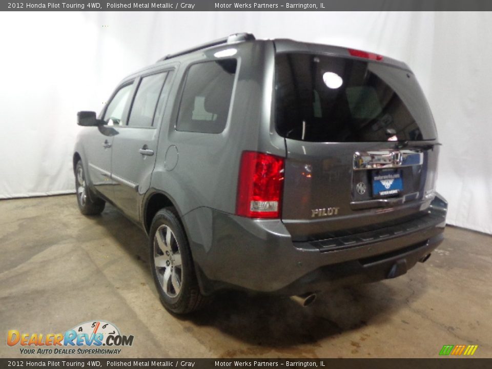 2012 Honda Pilot Touring 4WD Polished Metal Metallic / Gray Photo #8