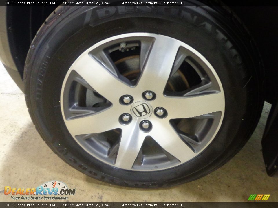 2012 Honda Pilot Touring 4WD Polished Metal Metallic / Gray Photo #13