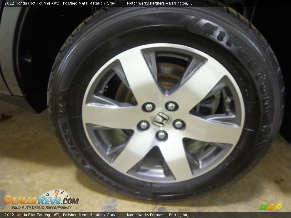 2012 Honda Pilot Touring 4WD Polished Metal Metallic / Gray Photo #14