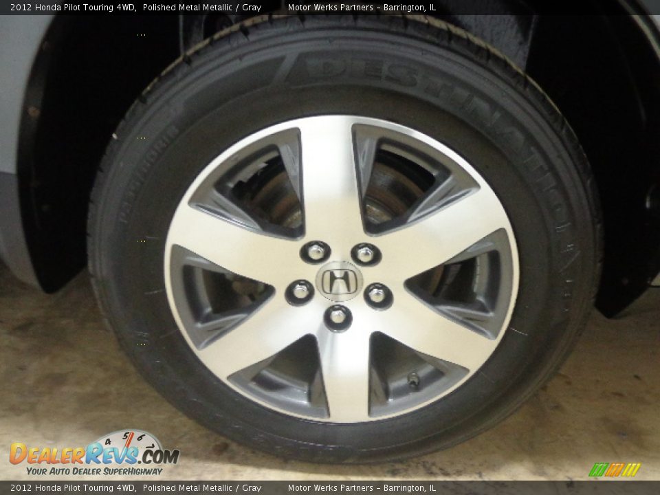 2012 Honda Pilot Touring 4WD Polished Metal Metallic / Gray Photo #17