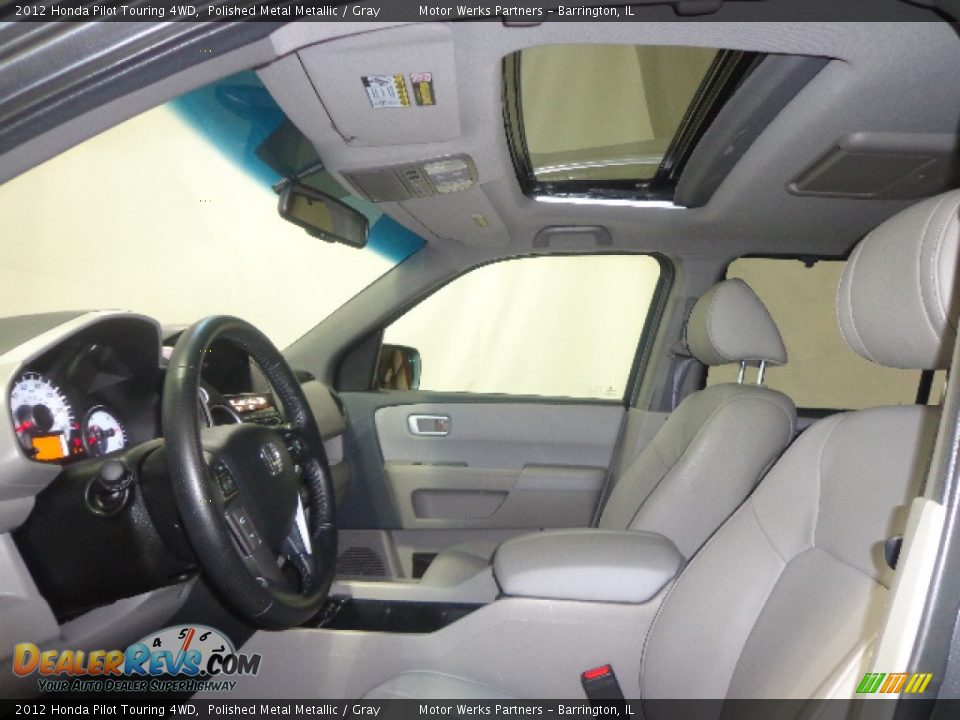 2012 Honda Pilot Touring 4WD Polished Metal Metallic / Gray Photo #22