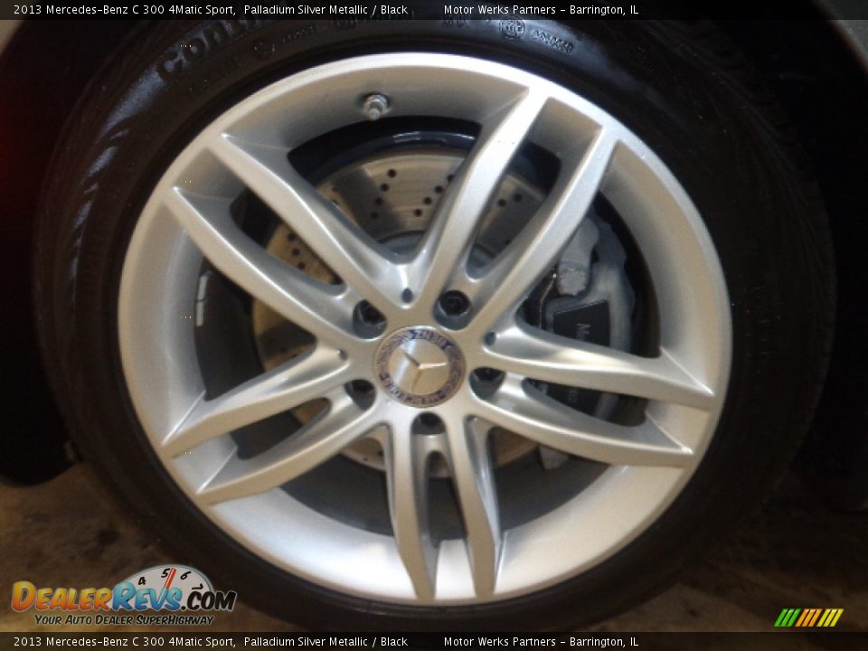 2013 Mercedes-Benz C 300 4Matic Sport Palladium Silver Metallic / Black Photo #7