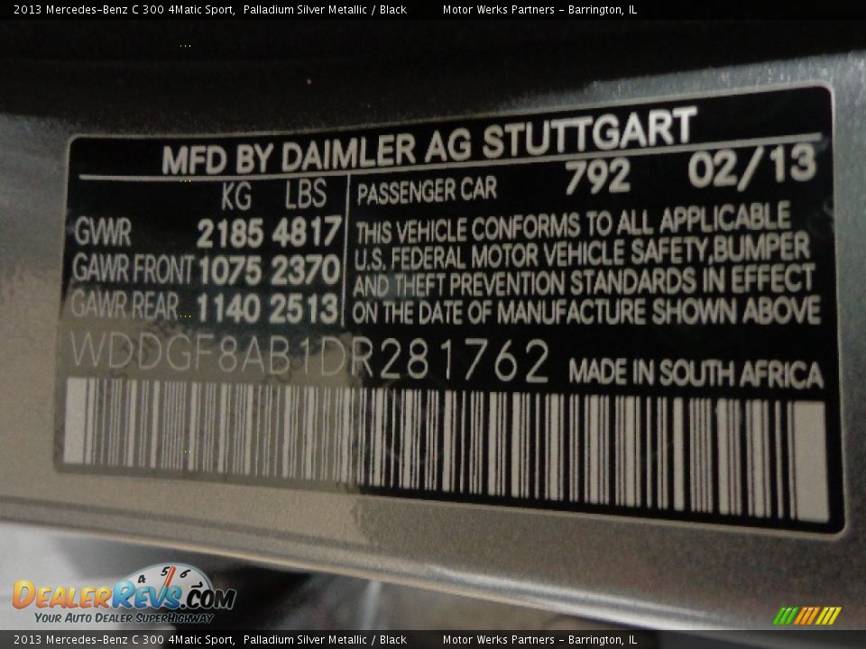 2013 Mercedes-Benz C 300 4Matic Sport Palladium Silver Metallic / Black Photo #22