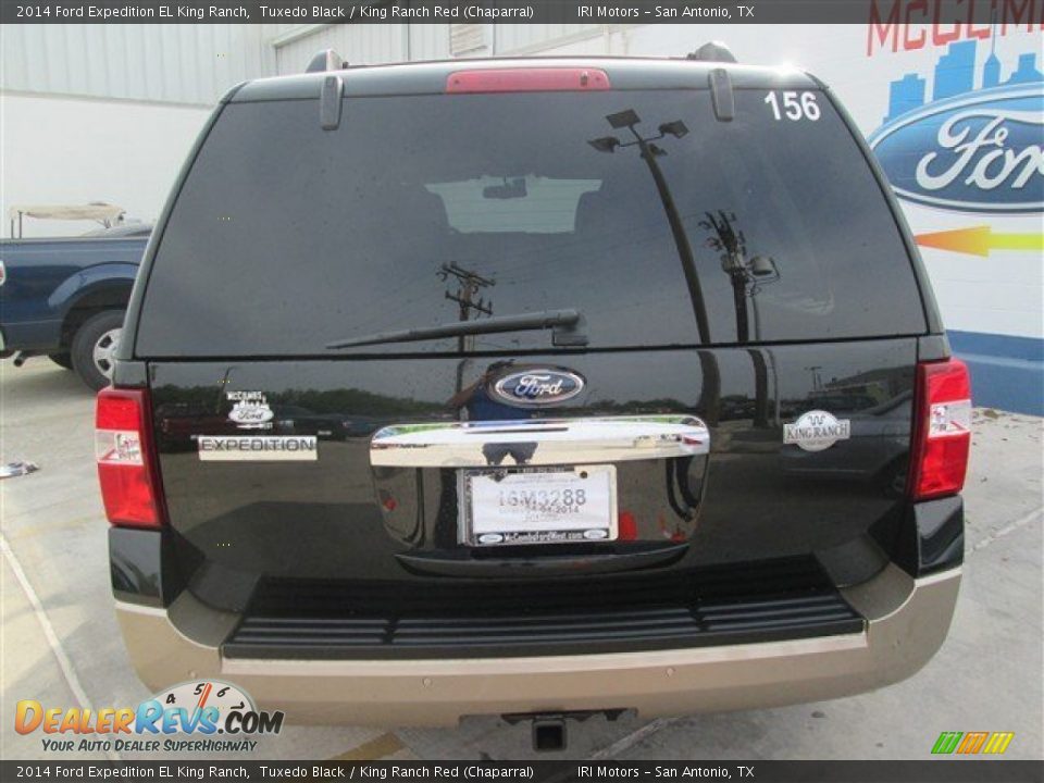 2014 Ford Expedition EL King Ranch Tuxedo Black / King Ranch Red (Chaparral) Photo #3