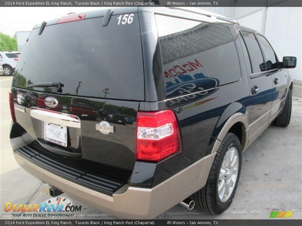 2014 Ford Expedition EL King Ranch Tuxedo Black / King Ranch Red (Chaparral) Photo #4
