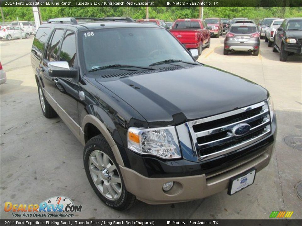 2014 Ford Expedition EL King Ranch Tuxedo Black / King Ranch Red (Chaparral) Photo #6
