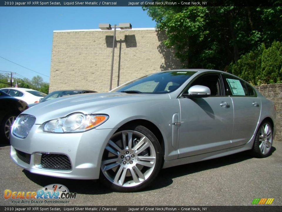 2010 Jaguar XF XFR Sport Sedan Liquid Silver Metallic / Charcoal Photo #1