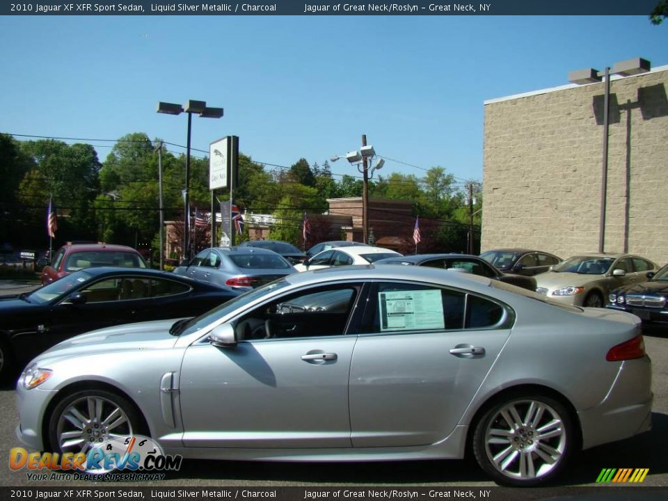 2010 Jaguar XF XFR Sport Sedan Liquid Silver Metallic / Charcoal Photo #3
