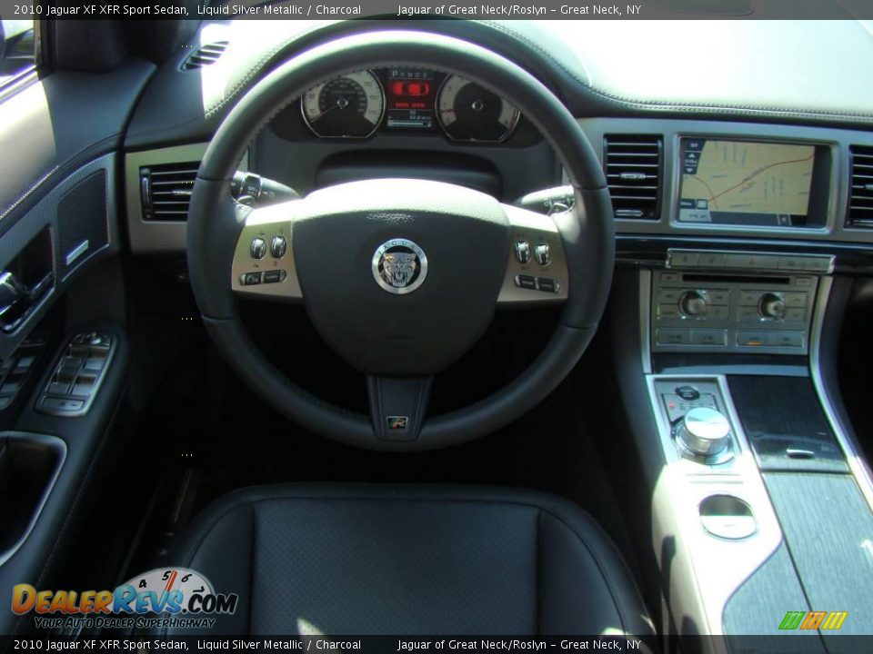 2010 Jaguar XF XFR Sport Sedan Liquid Silver Metallic / Charcoal Photo #16