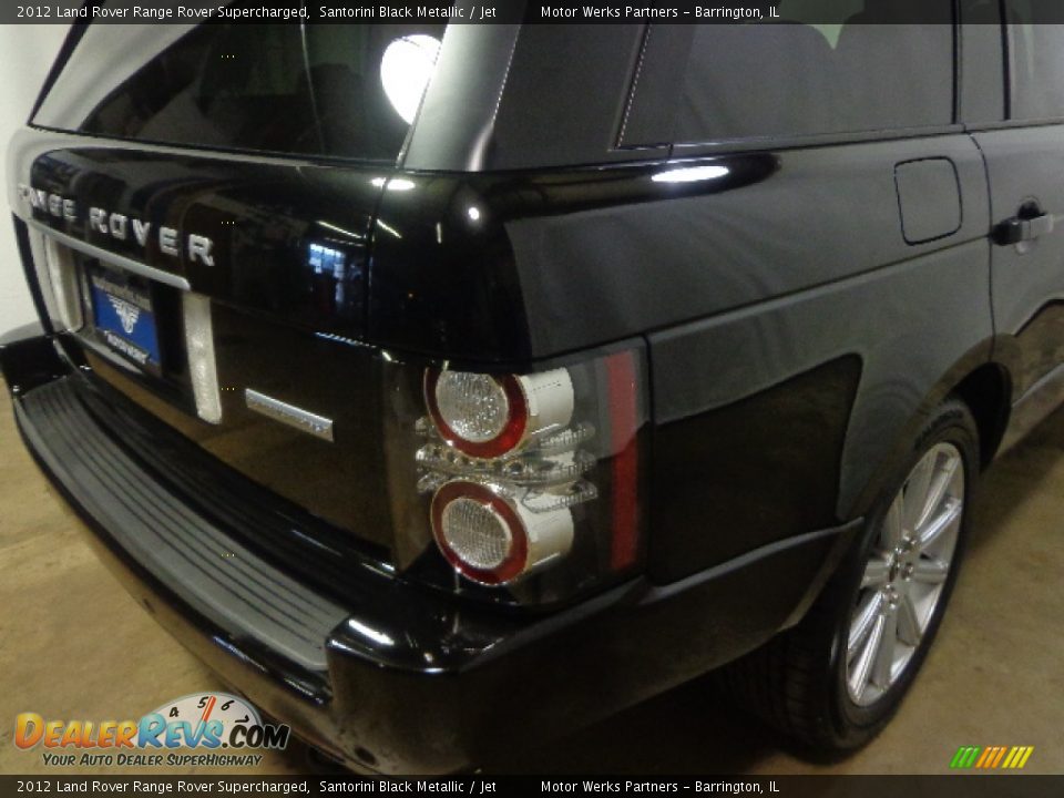 2012 Land Rover Range Rover Supercharged Santorini Black Metallic / Jet Photo #6