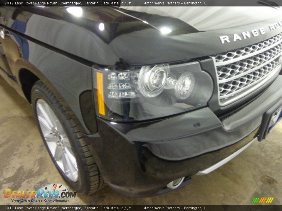 2012 Land Rover Range Rover Supercharged Santorini Black Metallic / Jet Photo #9