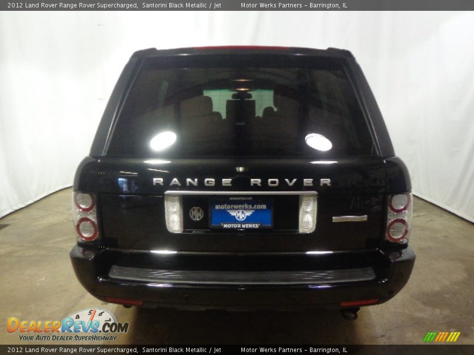 2012 Land Rover Range Rover Supercharged Santorini Black Metallic / Jet Photo #16