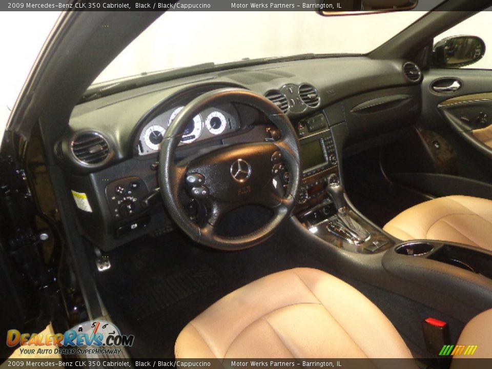 2009 Mercedes-Benz CLK 350 Cabriolet Black / Black/Cappuccino Photo #22