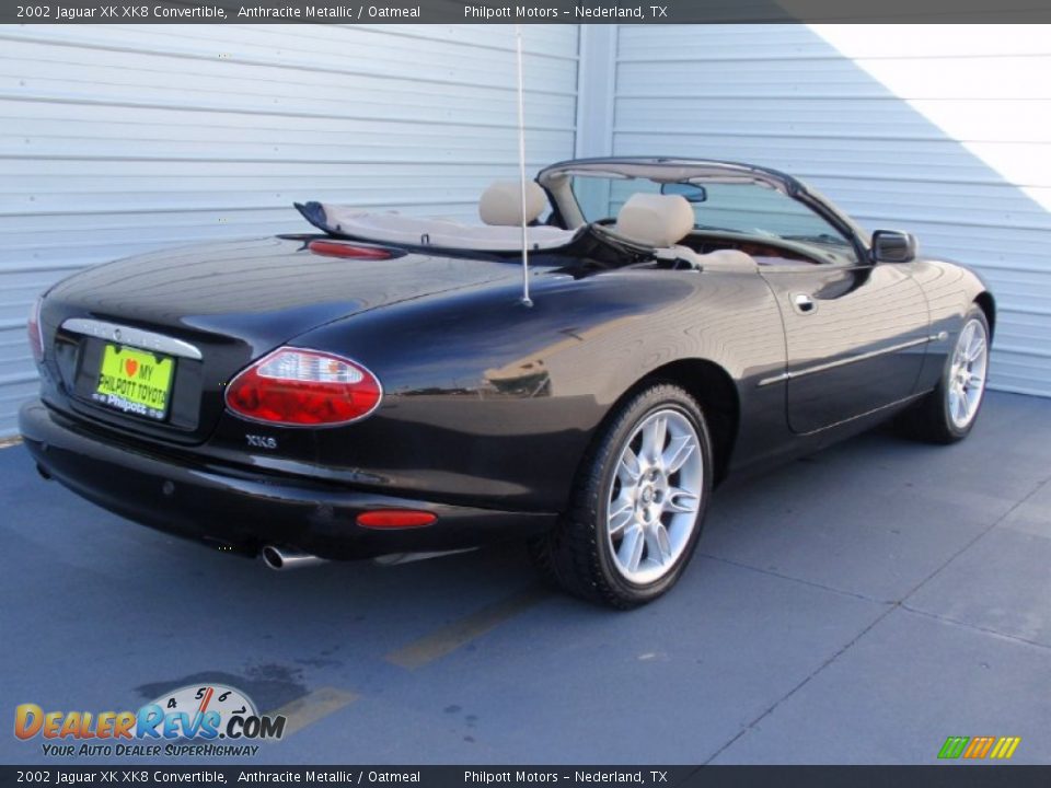 2002 Jaguar XK XK8 Convertible Anthracite Metallic / Oatmeal Photo #4
