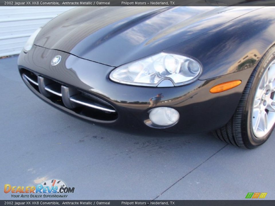 2002 Jaguar XK XK8 Convertible Anthracite Metallic / Oatmeal Photo #14