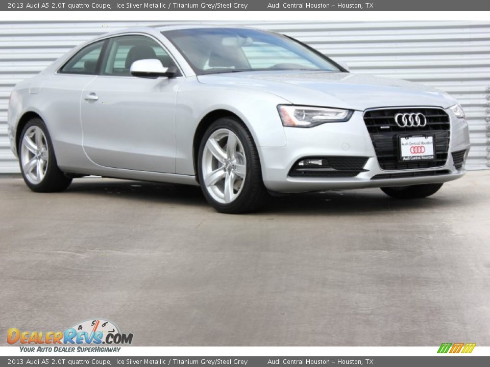 2013 Audi A5 2.0T quattro Coupe Ice Silver Metallic / Titanium Grey/Steel Grey Photo #1