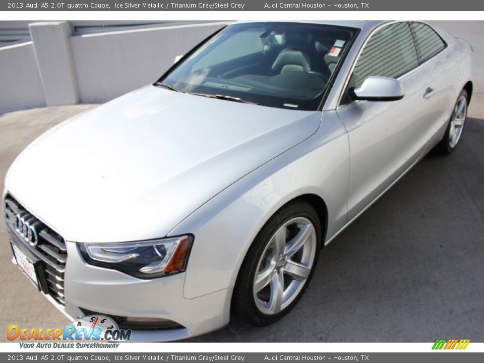 2013 Audi A5 2.0T quattro Coupe Ice Silver Metallic / Titanium Grey/Steel Grey Photo #3