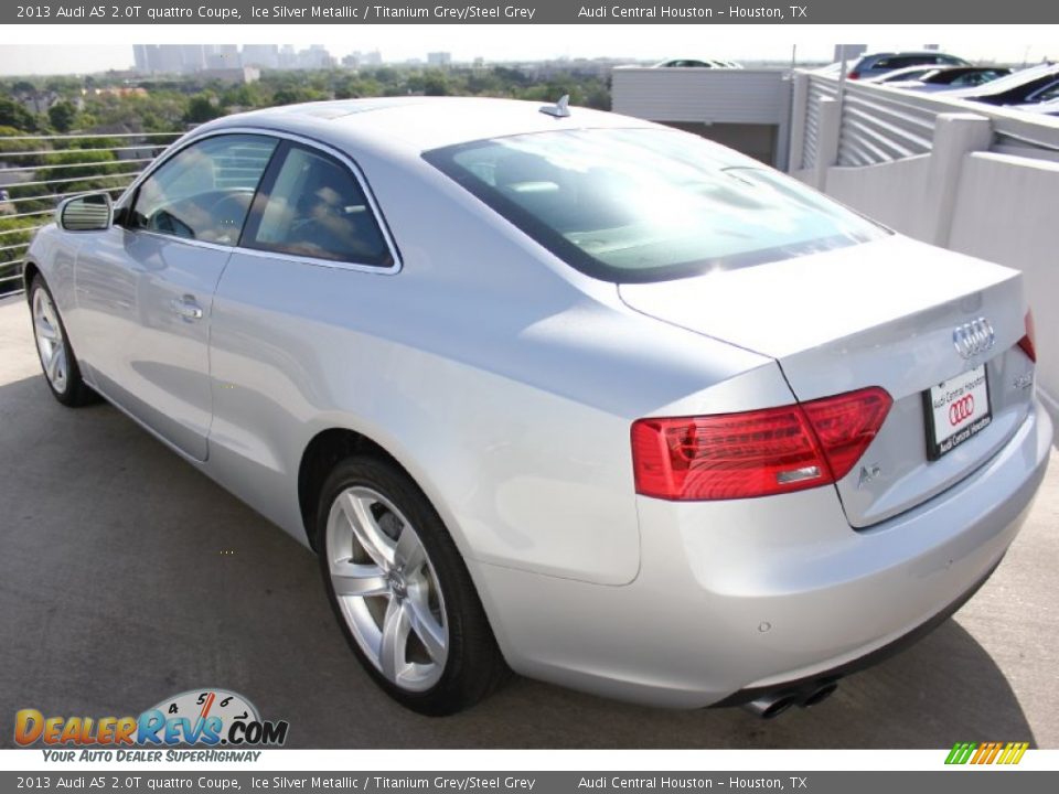 2013 Audi A5 2.0T quattro Coupe Ice Silver Metallic / Titanium Grey/Steel Grey Photo #7