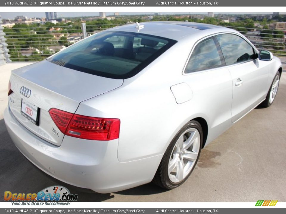 2013 Audi A5 2.0T quattro Coupe Ice Silver Metallic / Titanium Grey/Steel Grey Photo #9
