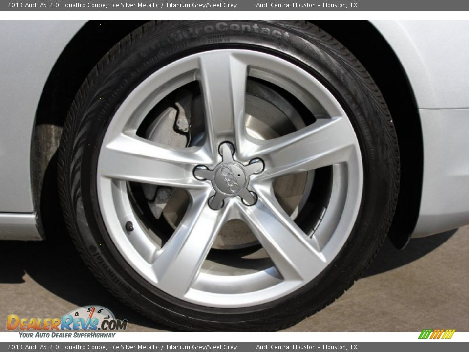 2013 Audi A5 2.0T quattro Coupe Ice Silver Metallic / Titanium Grey/Steel Grey Photo #11