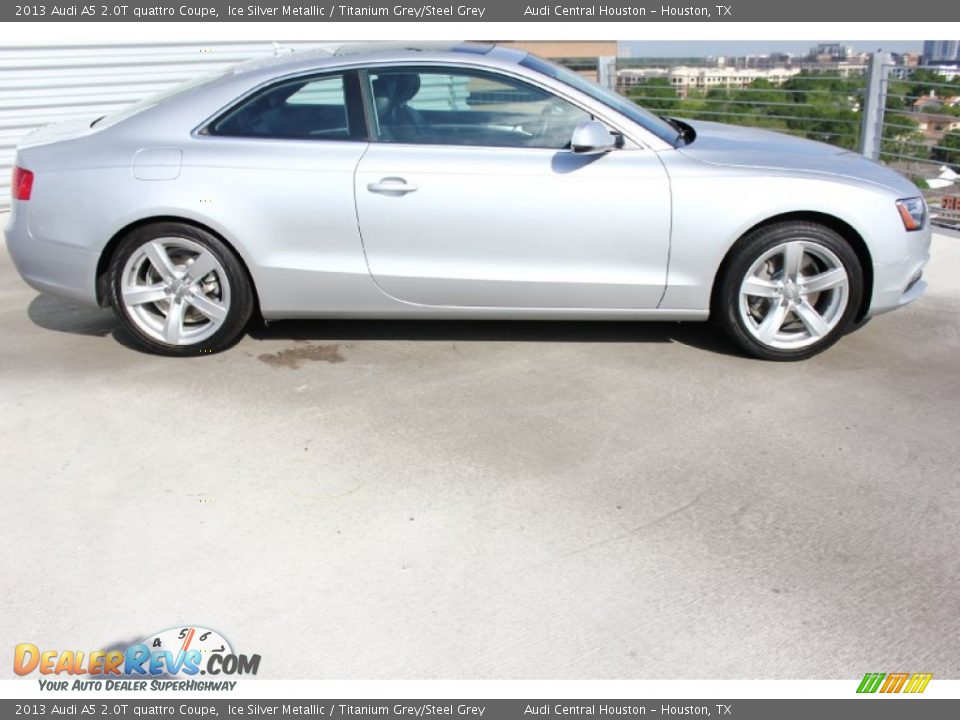 2013 Audi A5 2.0T quattro Coupe Ice Silver Metallic / Titanium Grey/Steel Grey Photo #12