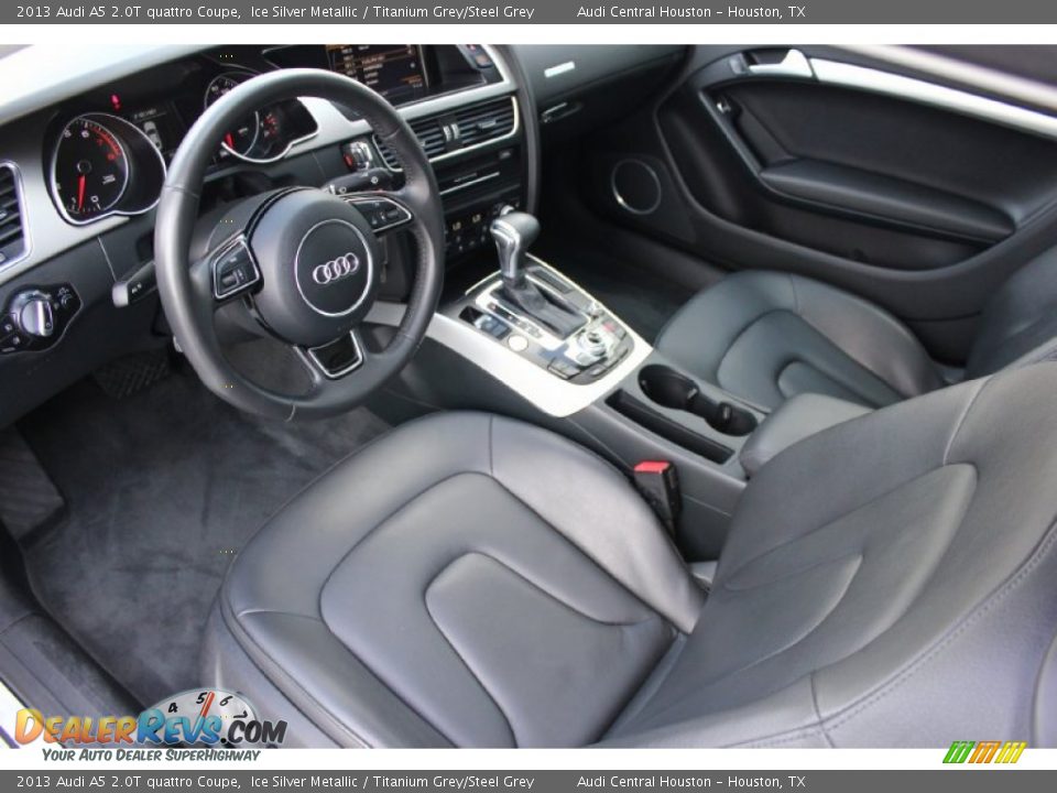 2013 Audi A5 2.0T quattro Coupe Ice Silver Metallic / Titanium Grey/Steel Grey Photo #18