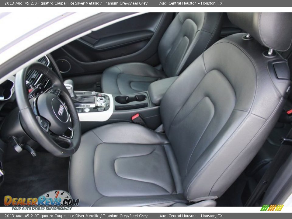 2013 Audi A5 2.0T quattro Coupe Ice Silver Metallic / Titanium Grey/Steel Grey Photo #19