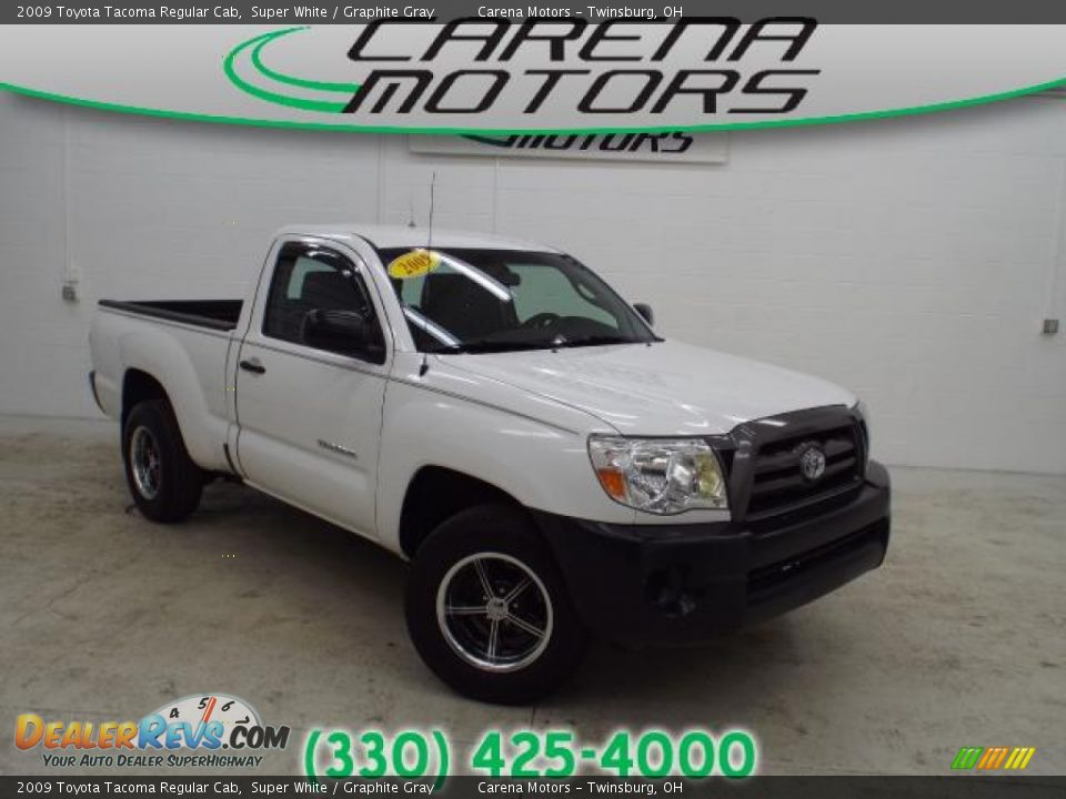 2009 Toyota Tacoma Regular Cab Super White / Graphite Gray Photo #1