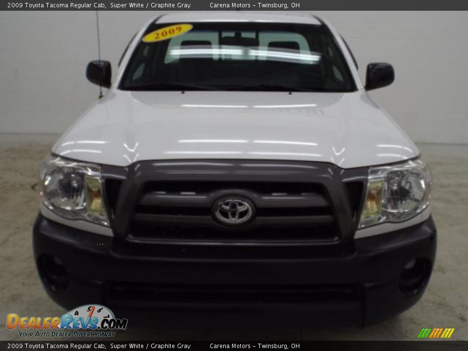 2009 Toyota Tacoma Regular Cab Super White / Graphite Gray Photo #4