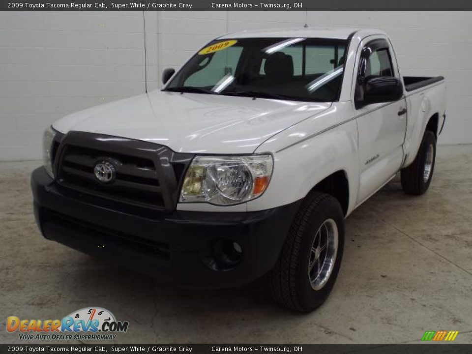 2009 Toyota Tacoma Regular Cab Super White / Graphite Gray Photo #6